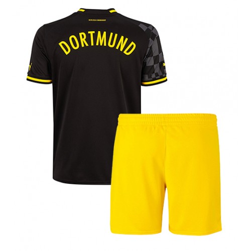 Borussia Dortmund kläder Barn 2022-23 Bortatröja Kortärmad (+ korta byxor) Borussia Dortmund kläder Barn 2022-23 Bortatröja Kortärmad (+ korta byxor)
